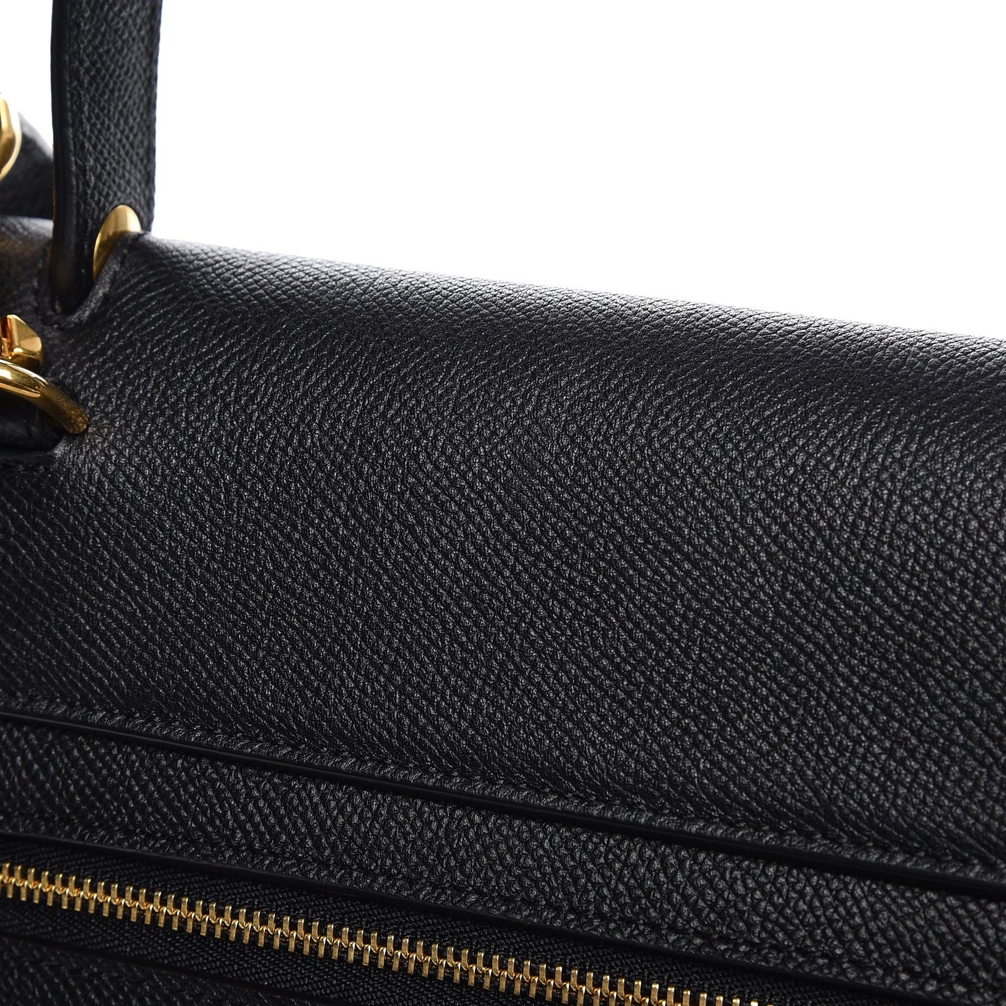 Grained Calfskin Mini Belt Bag Black