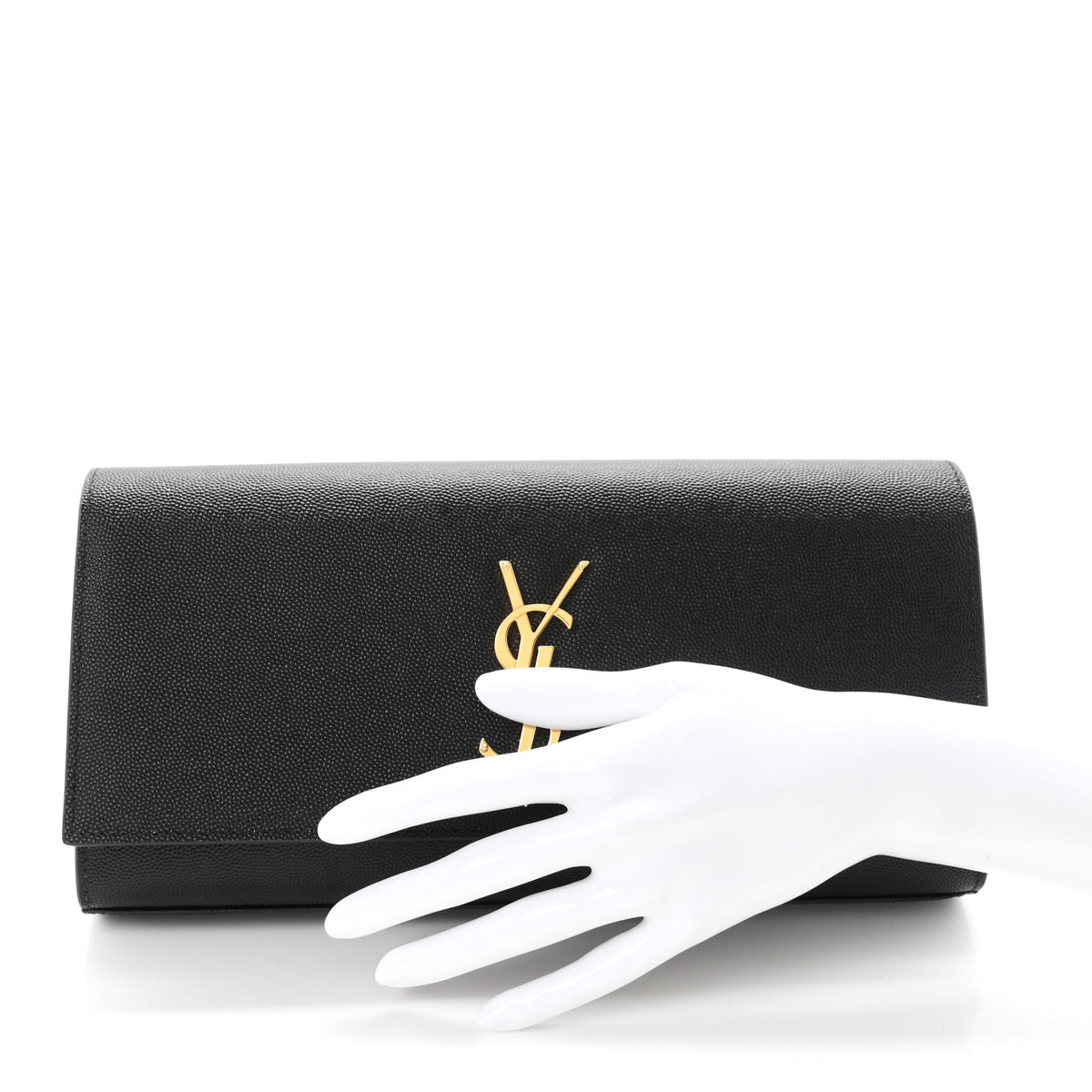 Grain De Poudre Monogram Cassandre Clutch Black
