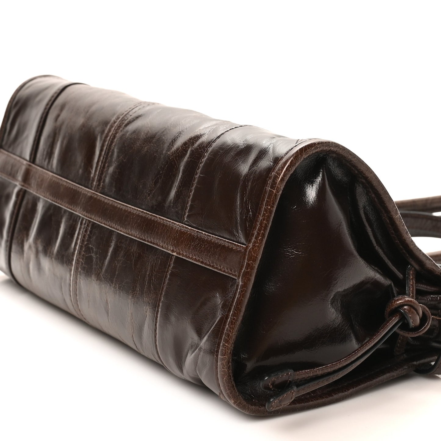 Shiny Nappa Medium Bonnie Shoulder Bag Moro