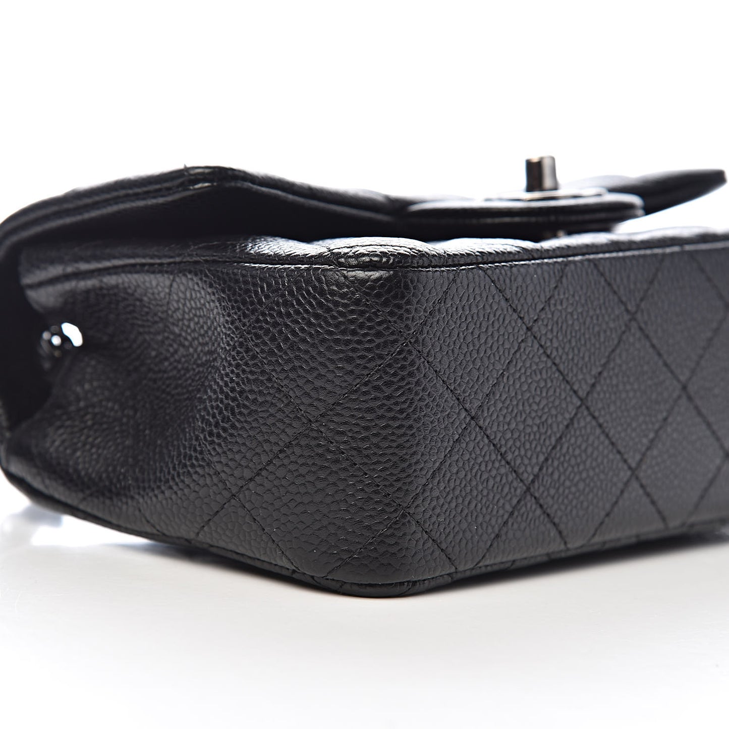 Caviar Quilted Mini Rectangular Flap Black