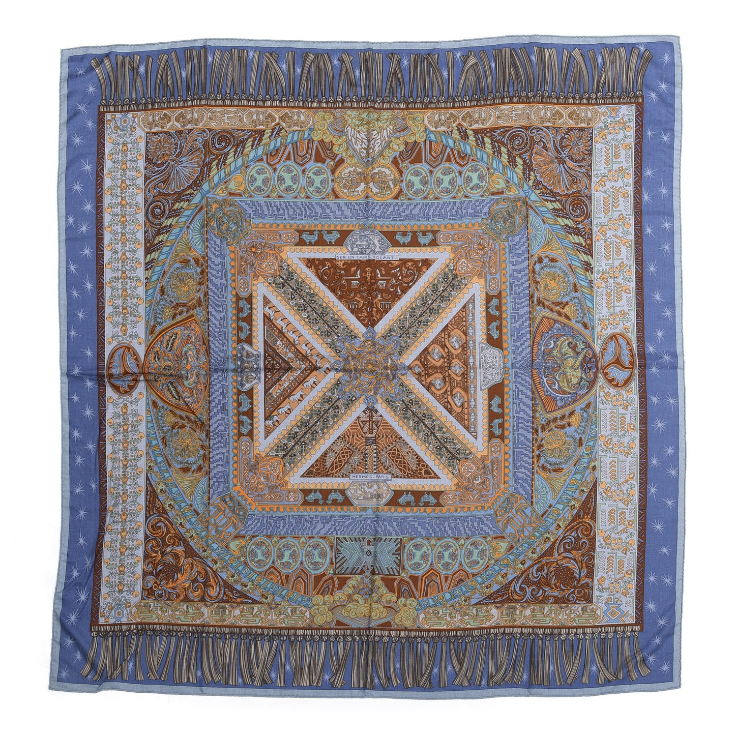 Cashmere Silk Sur Un Tapis Volant Shawl 140