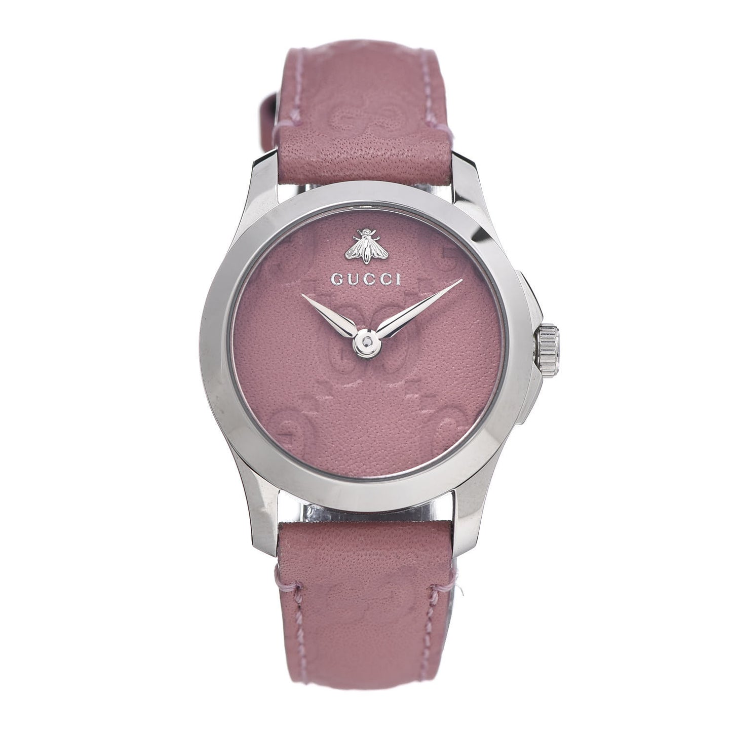 Stainless Steel Calfskin 27mm G-Timeless Quartz Watch Pink