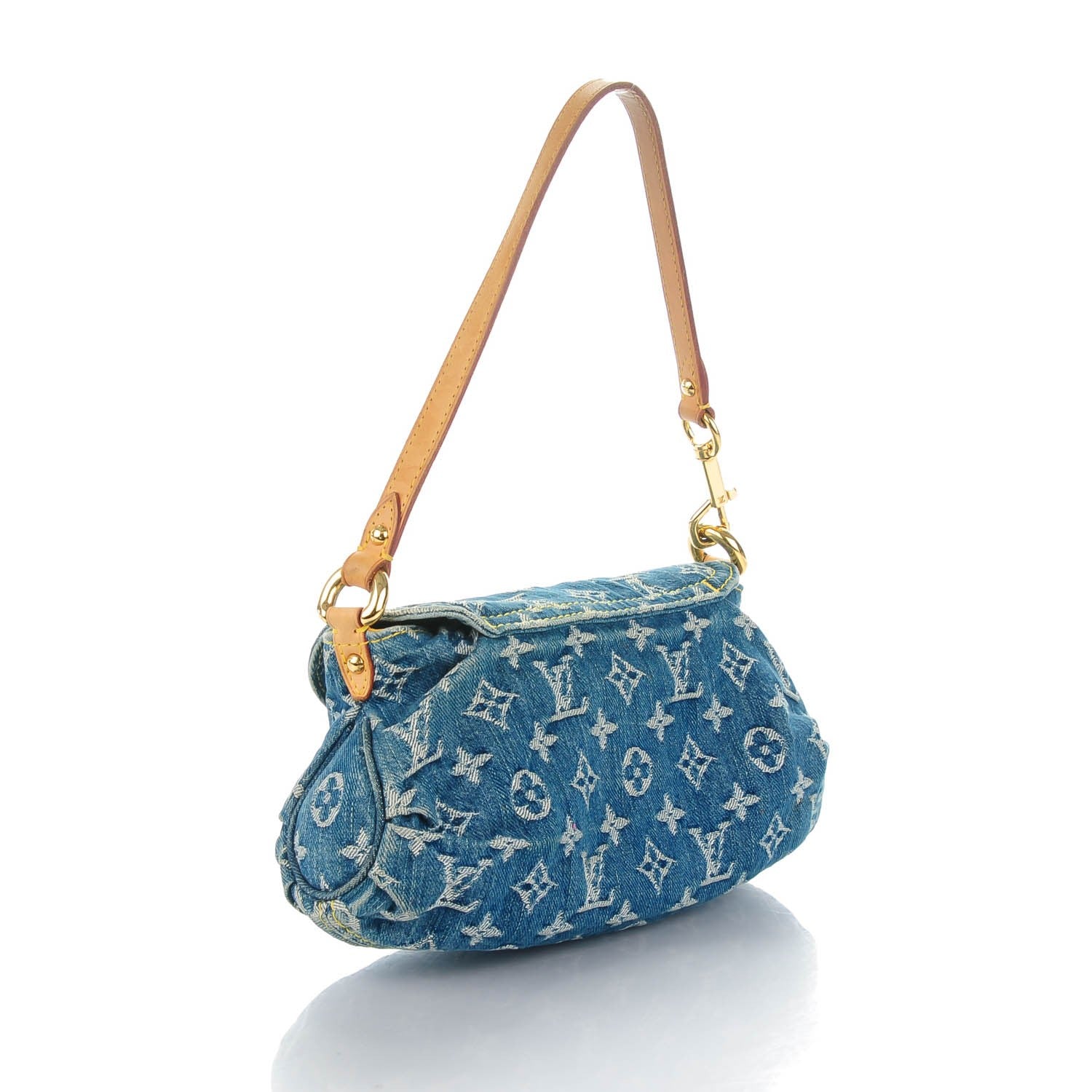 Louis Vuitton Monogram Denim Mini Pleaty Blue 3 of 7