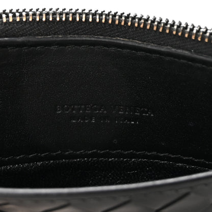 Bottega Veneta Calfskin Intrecciato Zip Card Holder Black 6 of 7