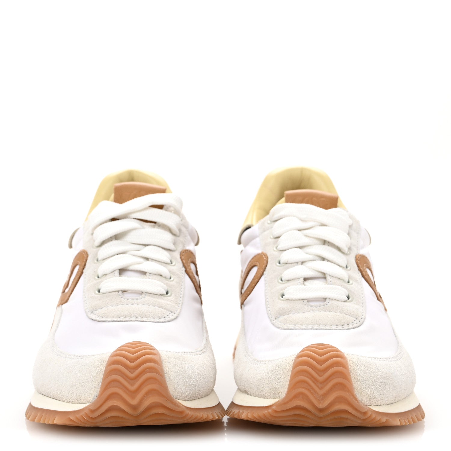 Loewe Nylon Suede Flow Runner Sneakers 36 White Medium Concealer 3 of 9