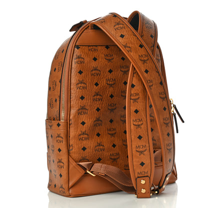 MCM Visetos Mens Medium Stark Backpack Cognac 3 of 11