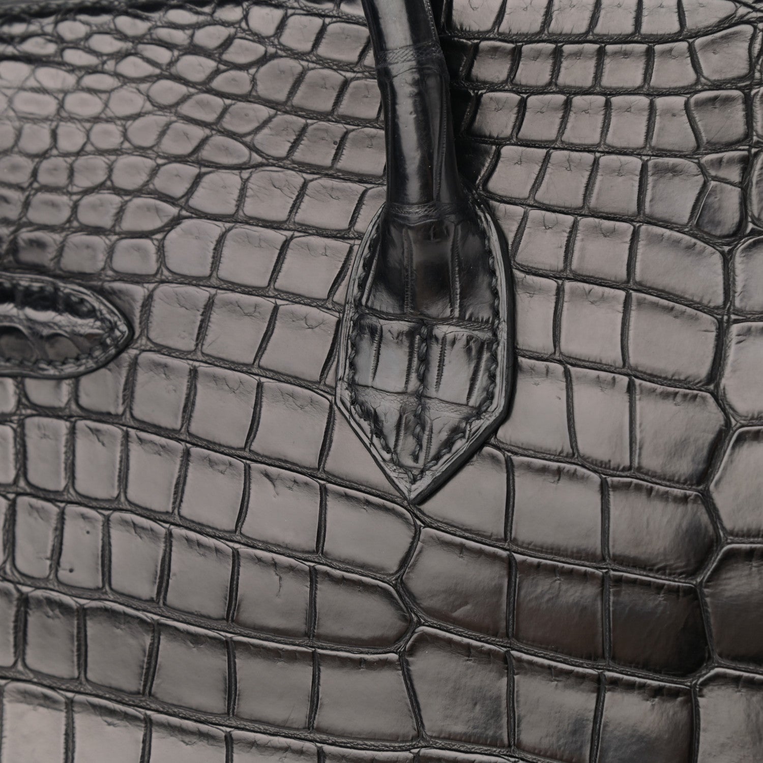 Hermes Matte Porosus Crocodile Birkin 35 Black 12 of 13