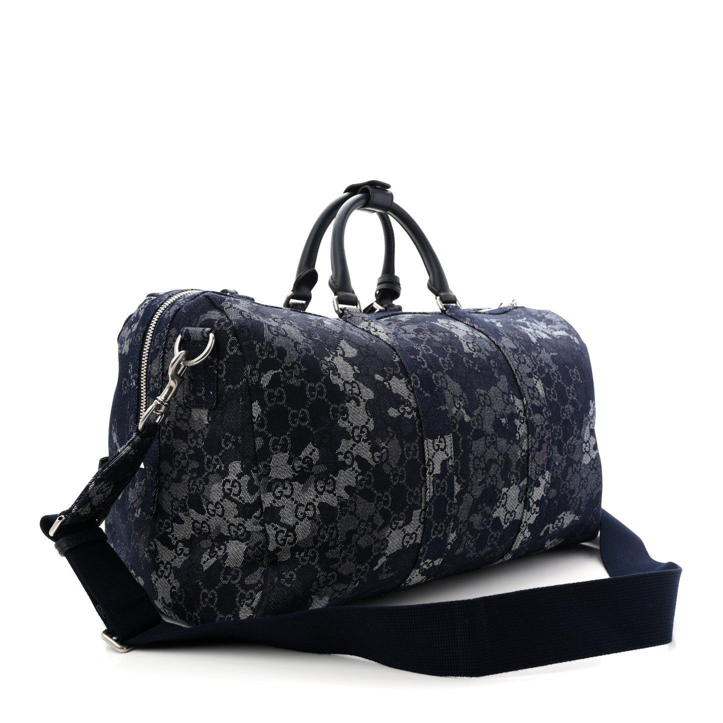 Denim Monogram Large Duffle Bag Deep Blue