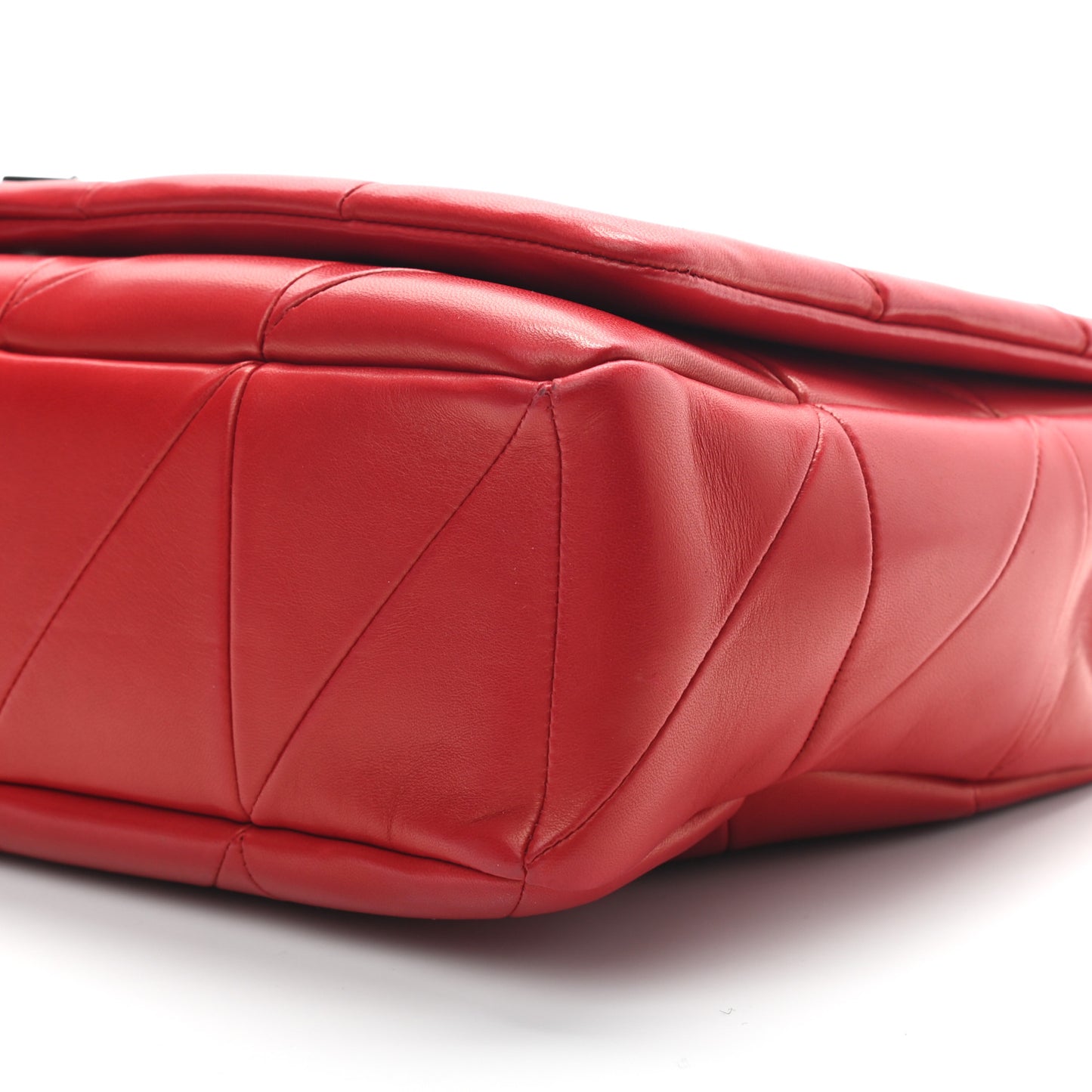 Lambskin Patchwork Monogram Large Jamie Red