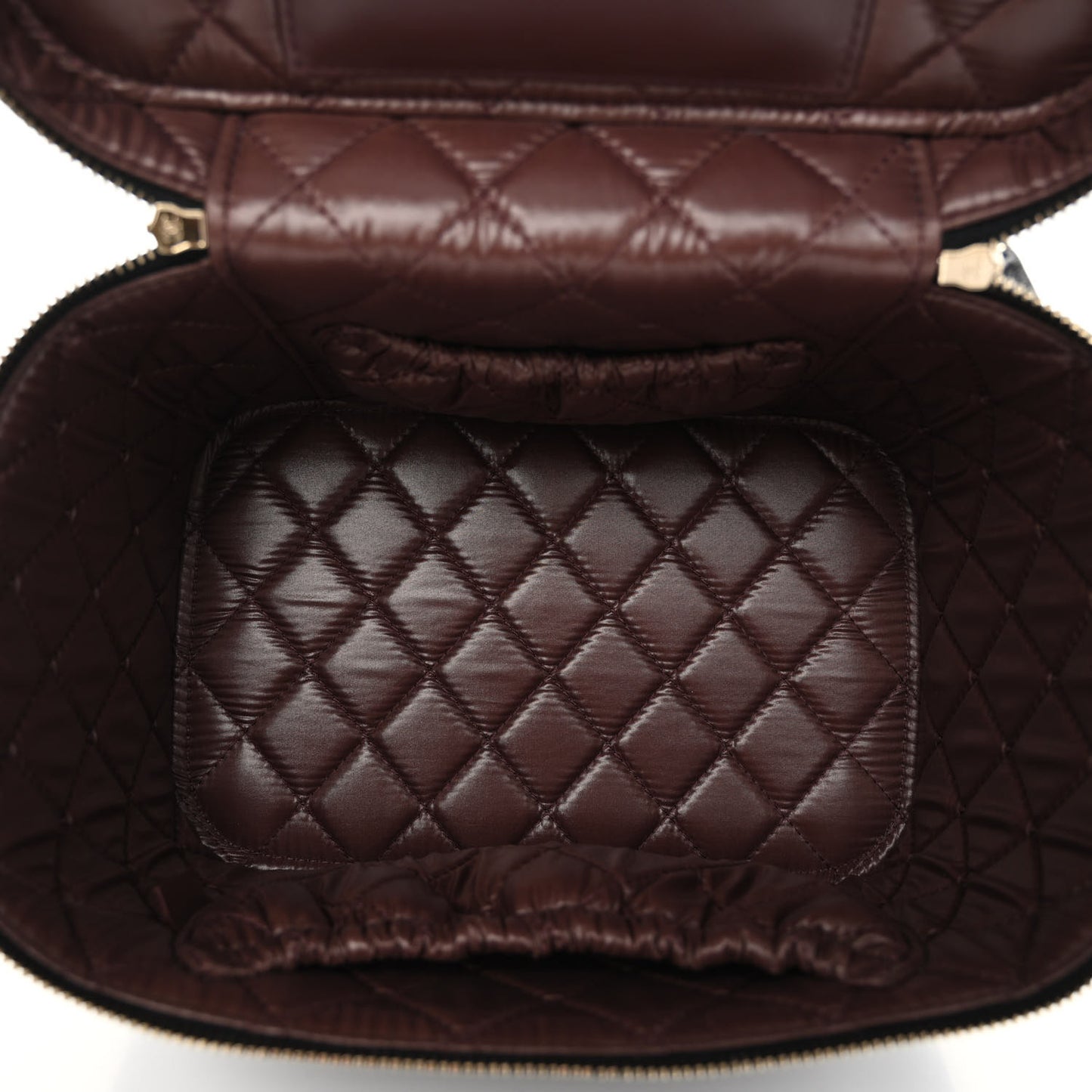 Caviar Quilted Large Vanity Pouch Black