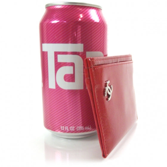 Patent Credit Card Holder Red