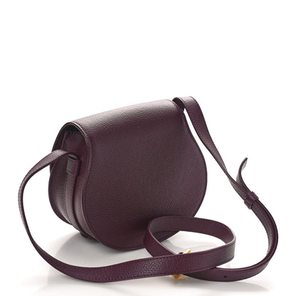Chloe Grained Calfskin Small Marcie Saddle Bag Dimness Purple 3 of 10