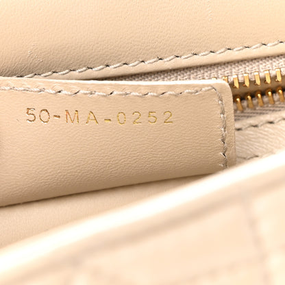 Christian Dior Calfskin Macrocannage Medium Caro Bag Sand 7 of 12