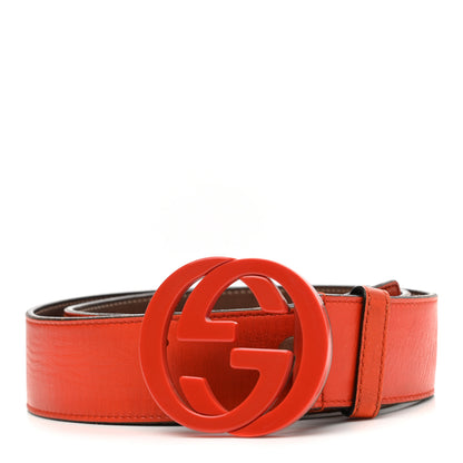 Gucci Nubuck Interlocking G Belt 90 36 Deep Orange 1 of 6