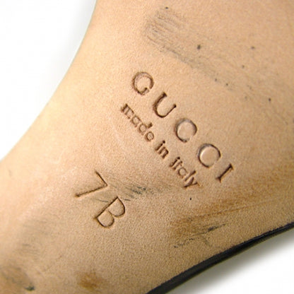 Gucci Leather Lace Up Heels 7 Black 6 of 7