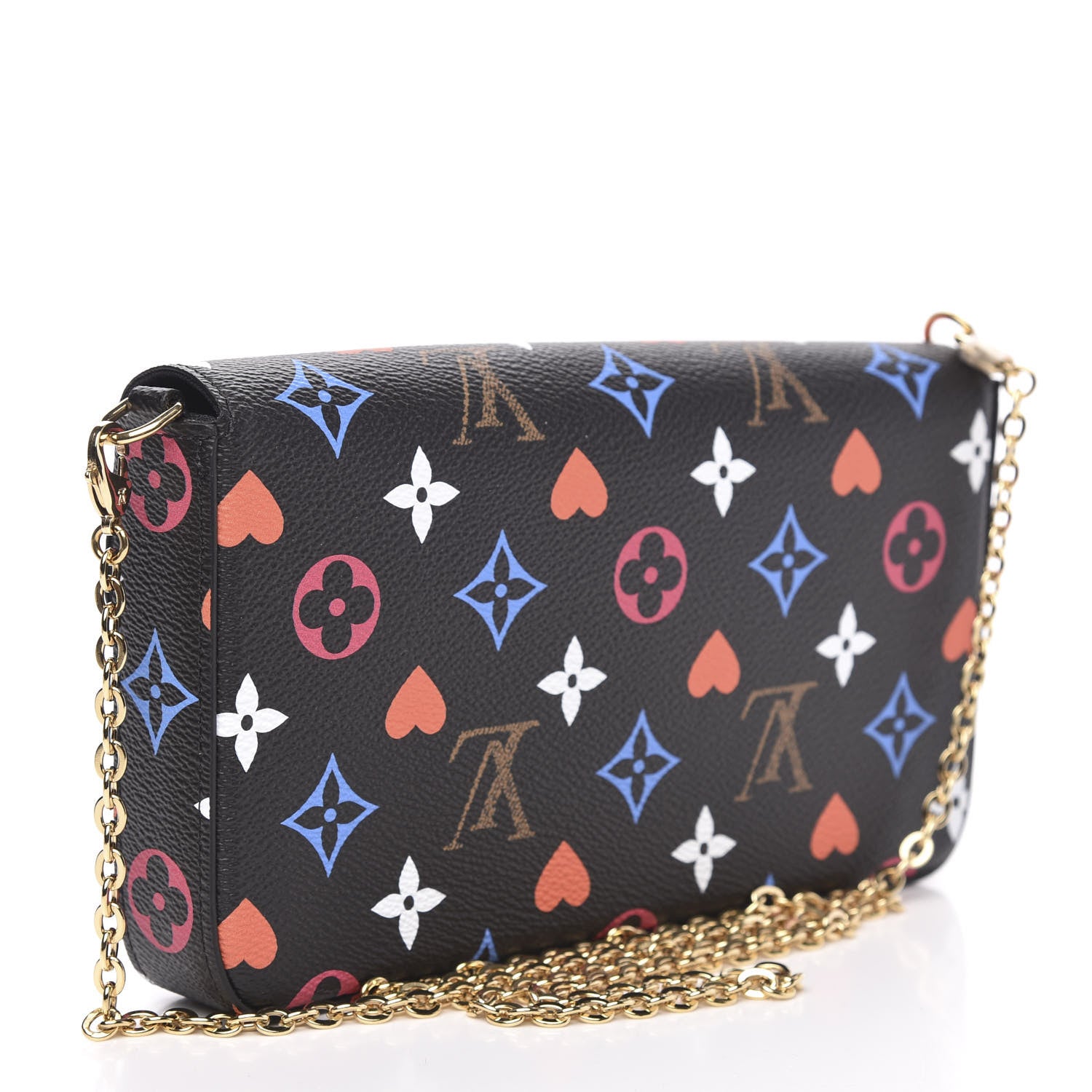 Louis Vuitton Game On Felicie Chain Wallet Black 3 of 9