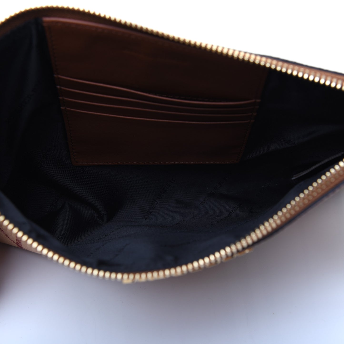 Haymarket Check Peyton Crossbody Clutch Bag Toffee