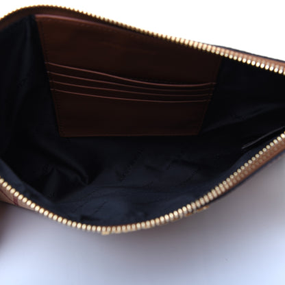 Burberry Haymarket Check Peyton Crossbody Clutch Bag Toffee 5 of 20