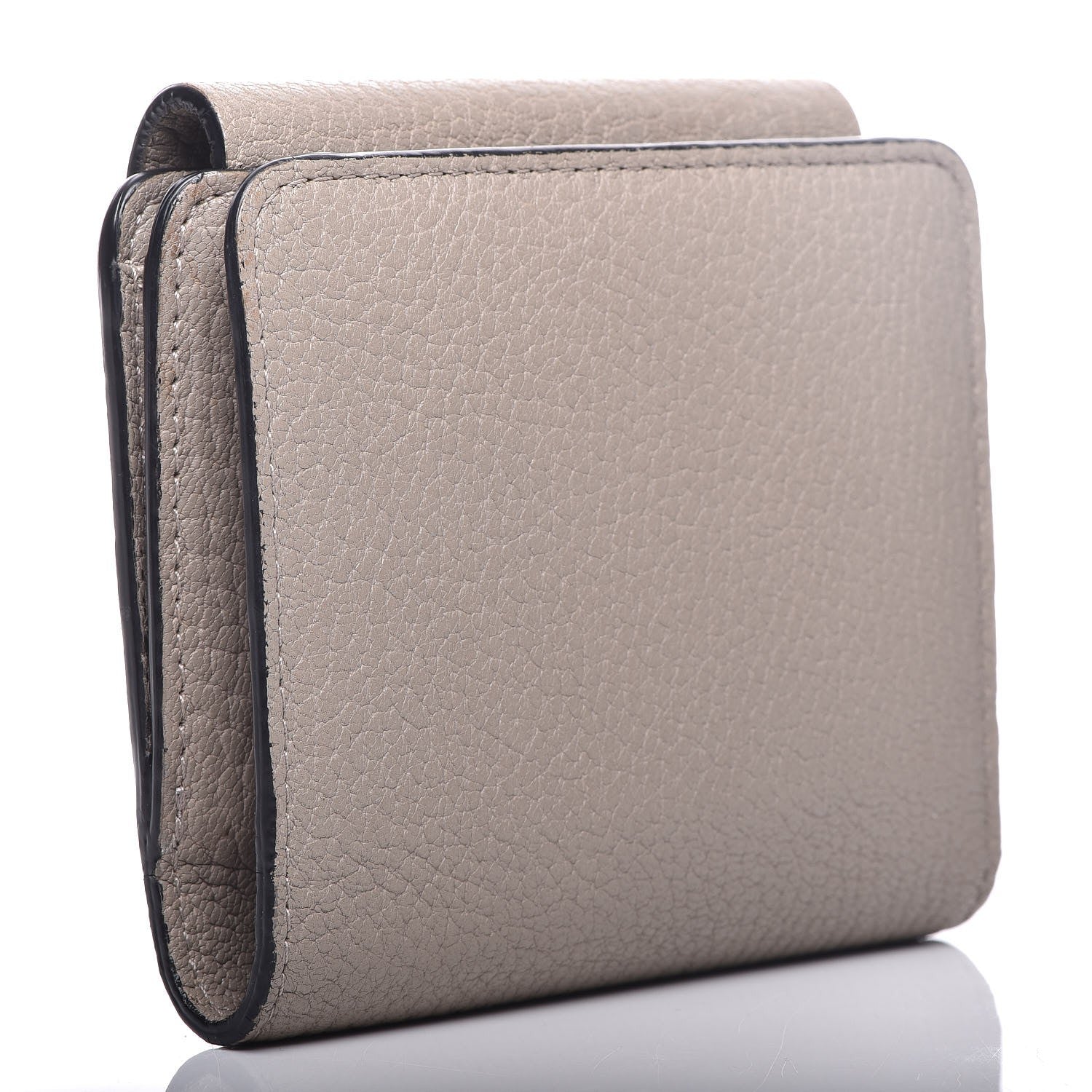 Chloe Grained Lambskin Drew Square Wallet Motty Grey 3 of 8