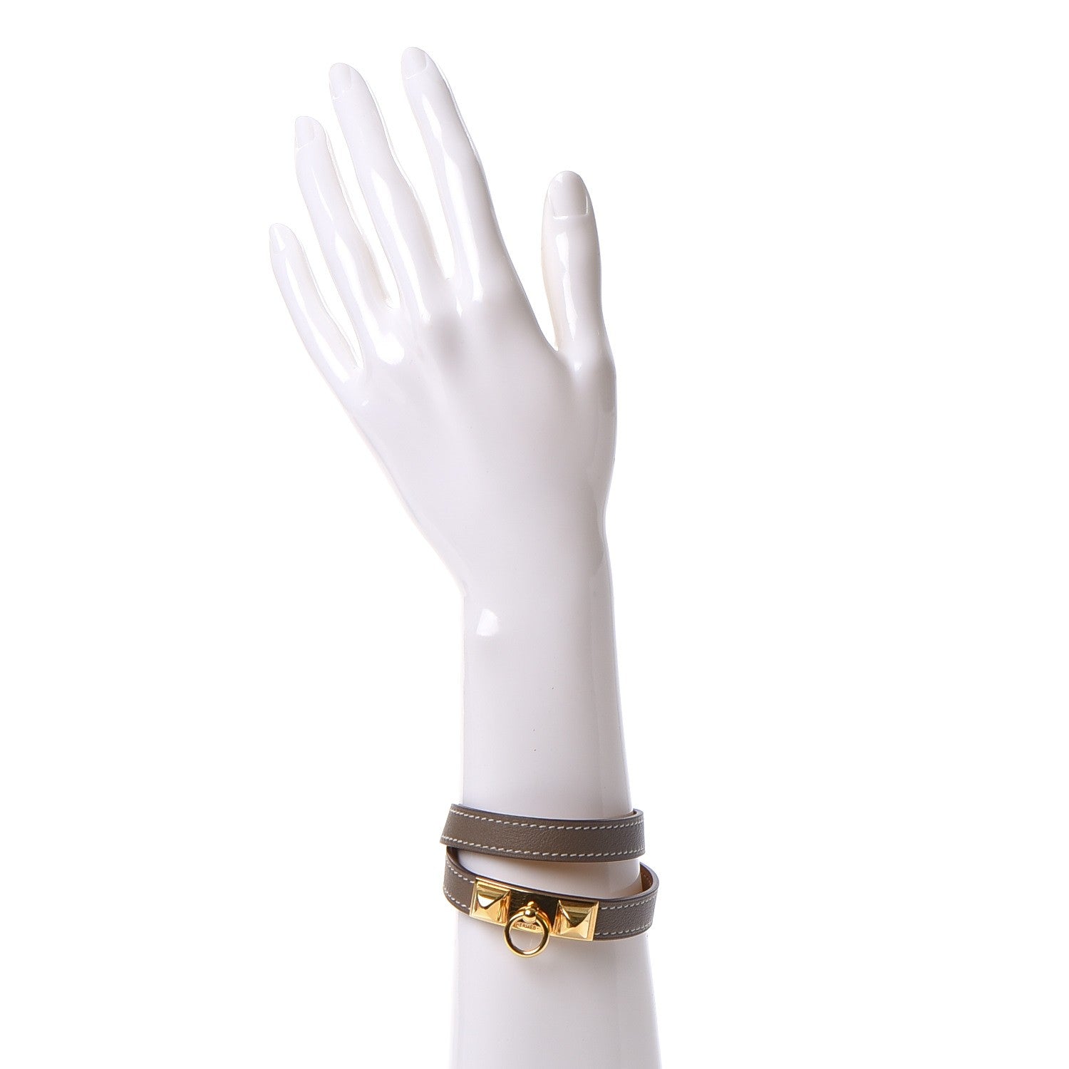 Hermes Swift Rivale Double Tour Bracelet M Etoupe 2 of 8