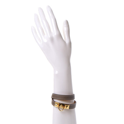 Hermes Swift Rivale Double Tour Bracelet M Etoupe 2 of 8