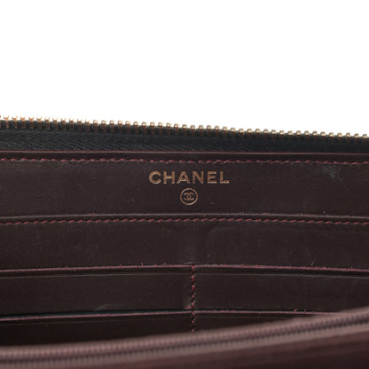 Chanel Caviar Quilted Large Gusset Zip Around Wallet Black 6 of 10