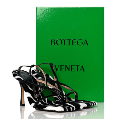 Bottega Veneta Microfiber Stretch Multi Strap 90mm Sandals 39 White Zebra 8 of 8