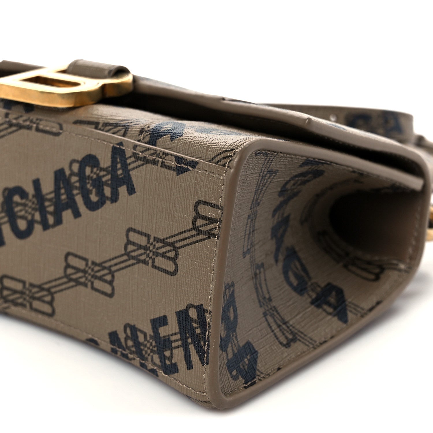 Balenciaga Coated Canvas BB Monogram Logo Print XS Hourglass Top