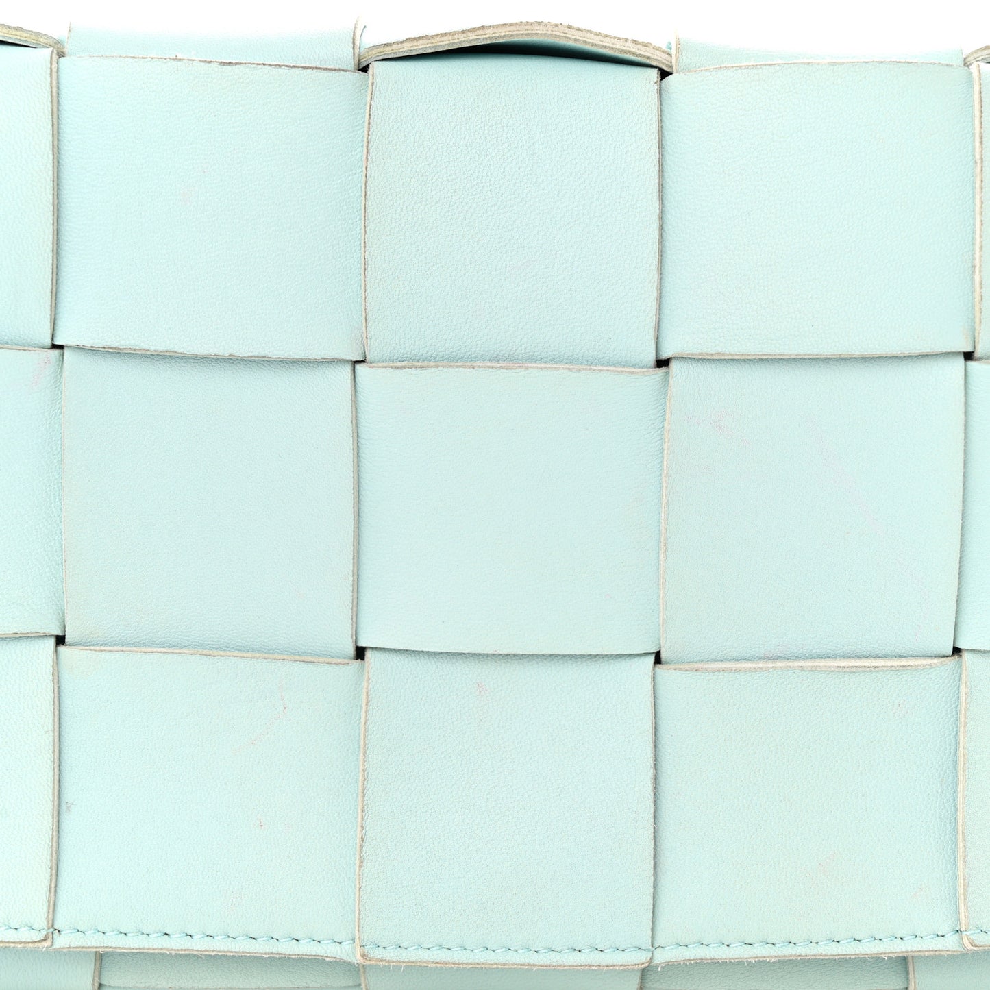 Nappa Maxi Intreccio Cassette Bag Teal Washed