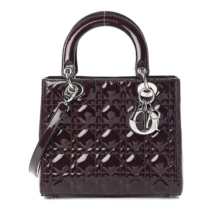 Christian Dior Patent Cannage Medium Lady Dior Purple 1 of 9