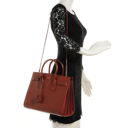 Saint Laurent Calfskin Small Sac De Jour Cognac 2 of 10