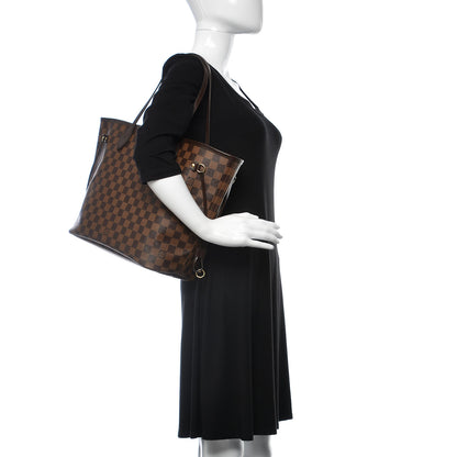 Louis Vuitton Damier Ebene Neo Neverfull MM Rose Ballerine 2 of 12