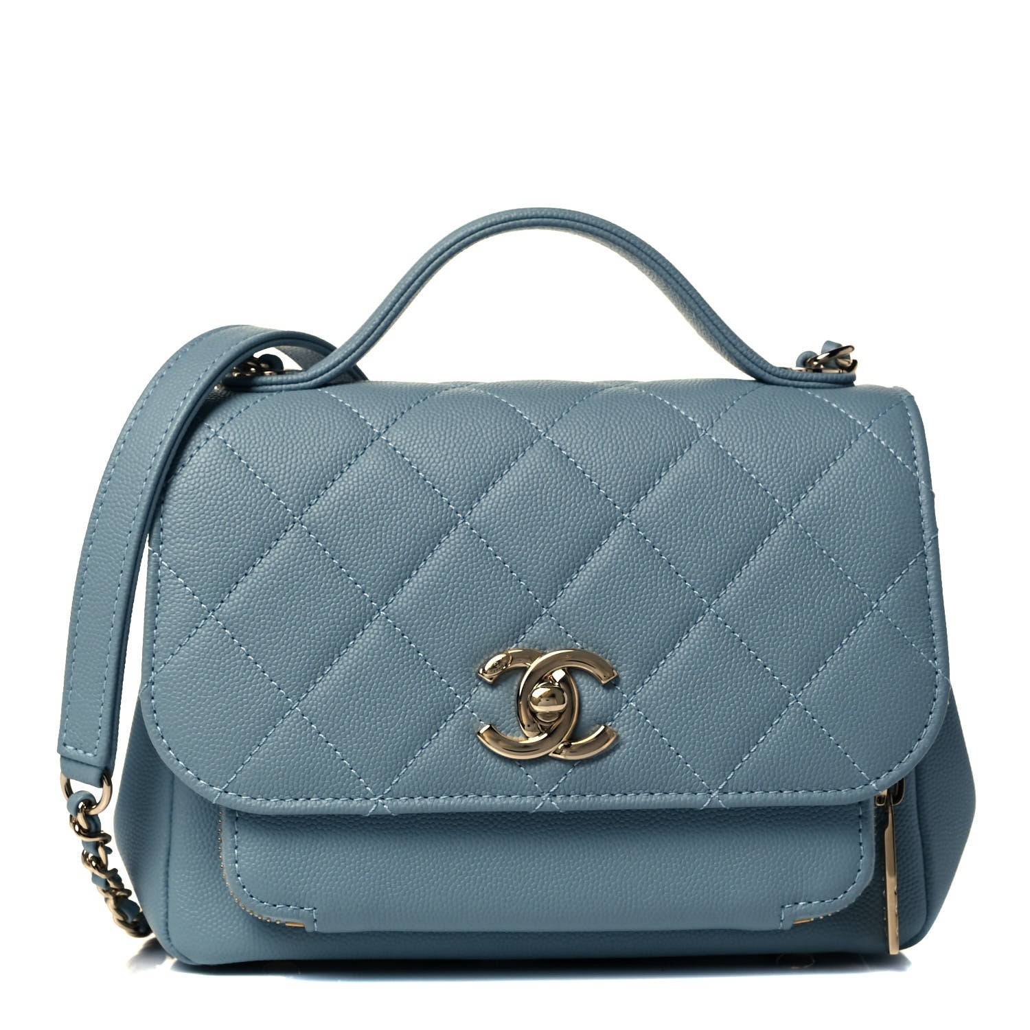 Chanel Caviar Quilted Small Business Affinity Flap Light Blue 1 of 9