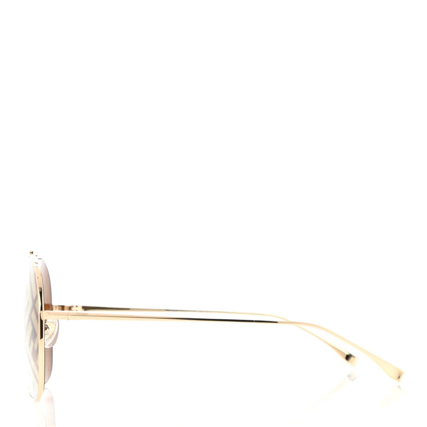 Metal Fendi Forever Aviator Sunglasses FF0407/G/S Gold