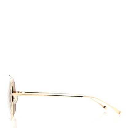 Fendi Metal Fendi Forever Aviator Sunglasses FF0407/G/S Gold 2 of 6