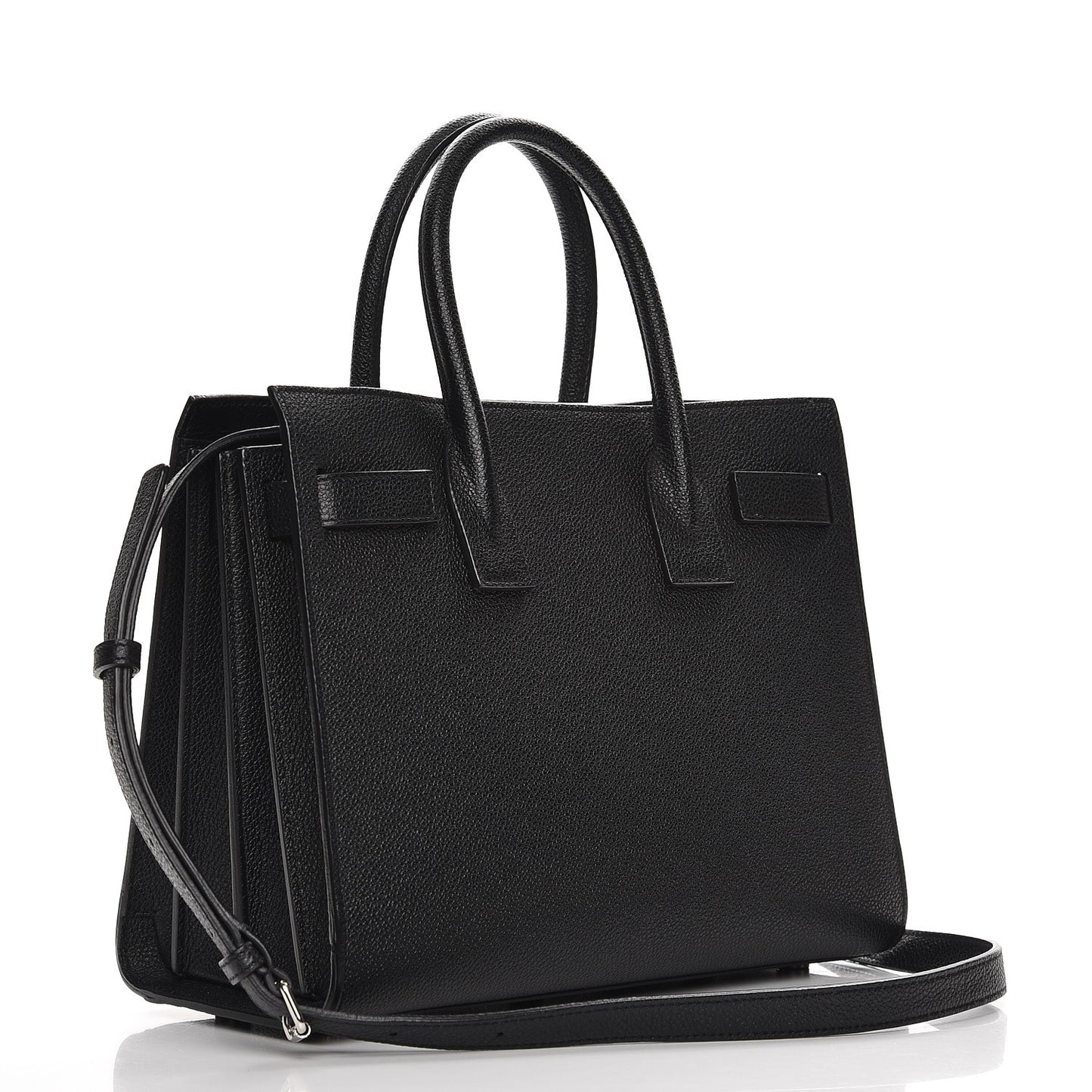 Grained Calfskin Baby Sac De Jour Black