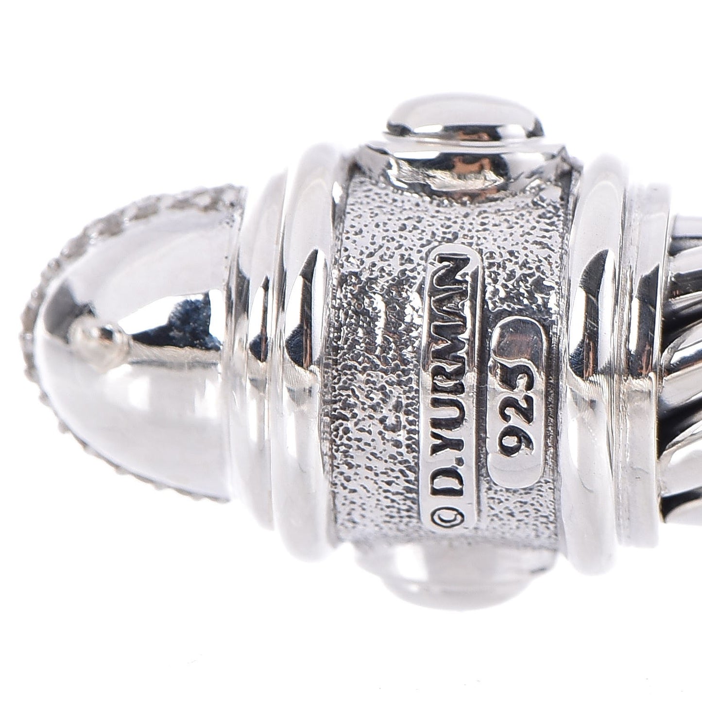 Sterling Silver Diamond 10mm Renaissance Bracelet