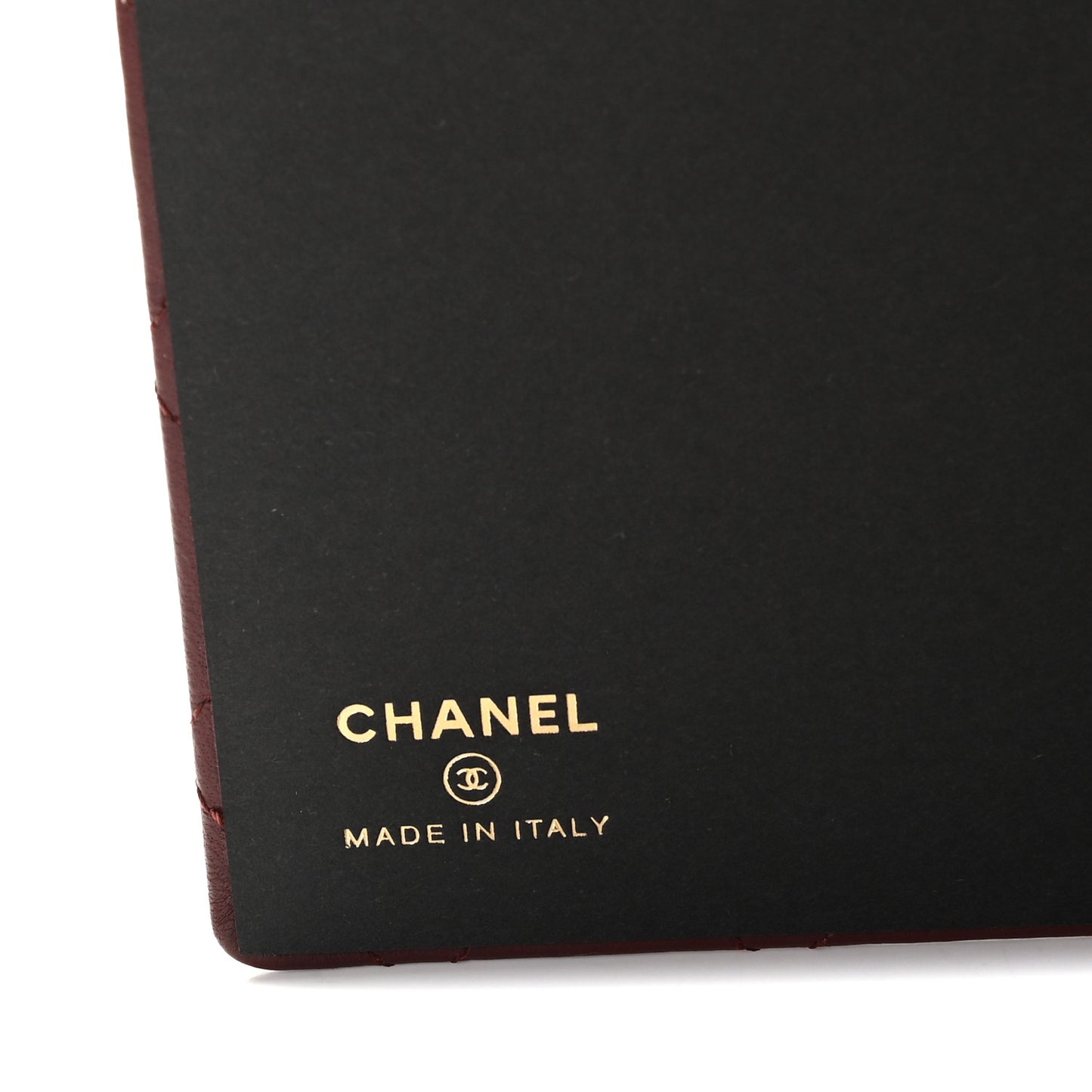 Lambskin Quilted Notebook Burgundy
