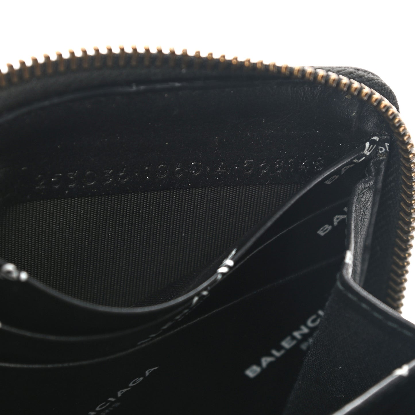 Lambskin Allover Logo Classic Hardware Continental Zip Around Wallet Black