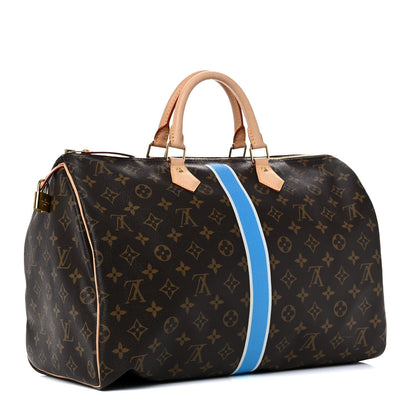 Louis Vuitton Monogram My LV Heritage Speedy 40 Blue White 3 of 25