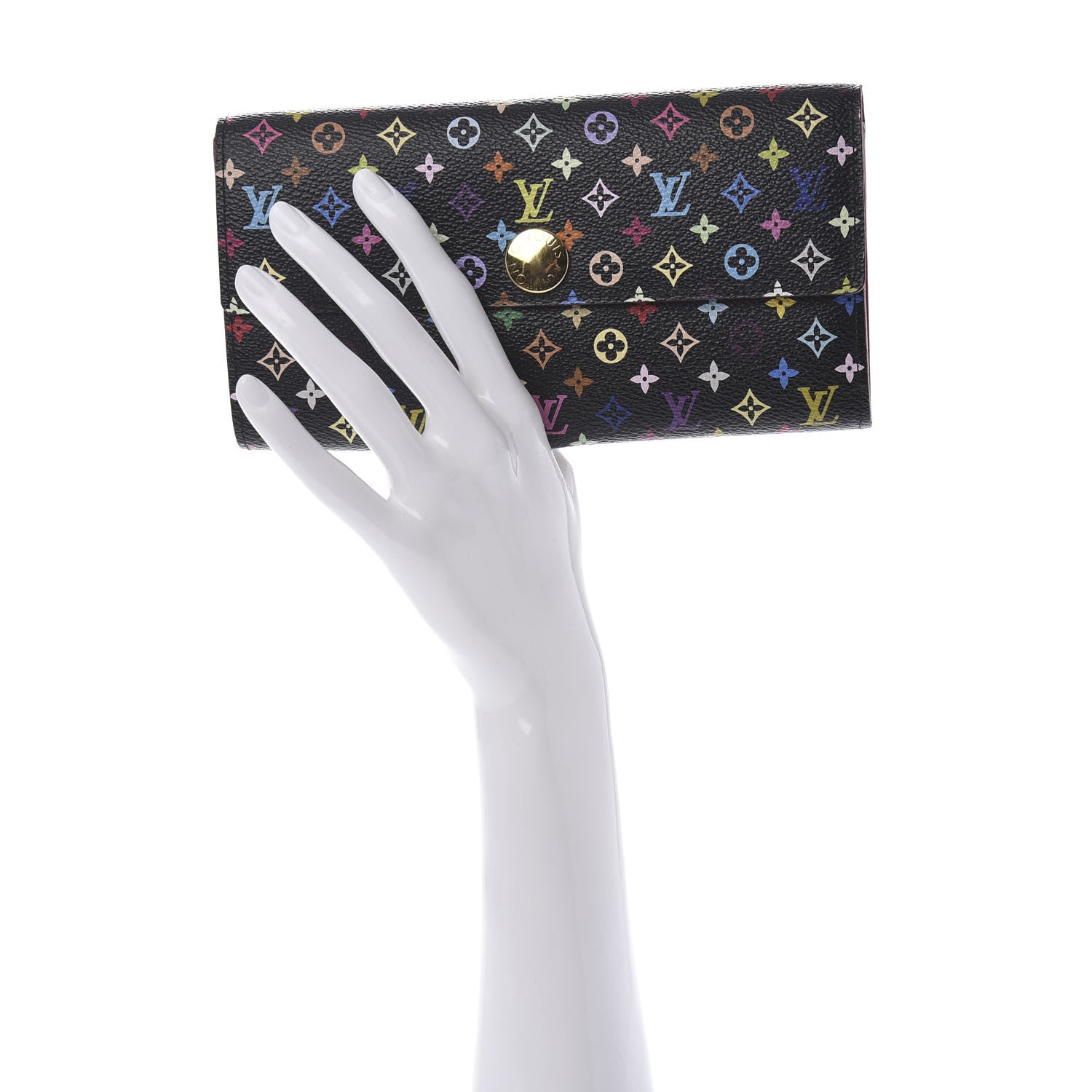 Louis Vuitton Monogram Multicolor Sarah Wallet Black Grenade 2 of 10