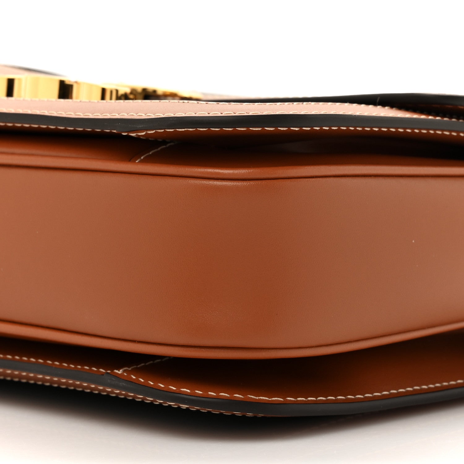 Celine Triomphe Canvas Calfskin Medium Triomphe Bag Tan 10 of 13