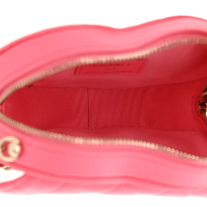 Chanel Lambskin Quilted CC In Love Heart Clutch With Chain Pink 5 of 13