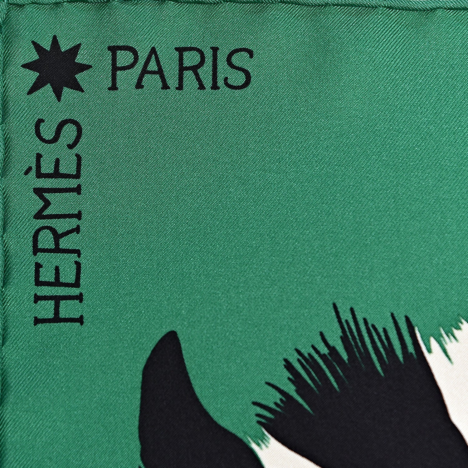 Hermes Silk Zebra Pegasus Scarf 90 Emeraude Fuchsia Vert 6 of 7