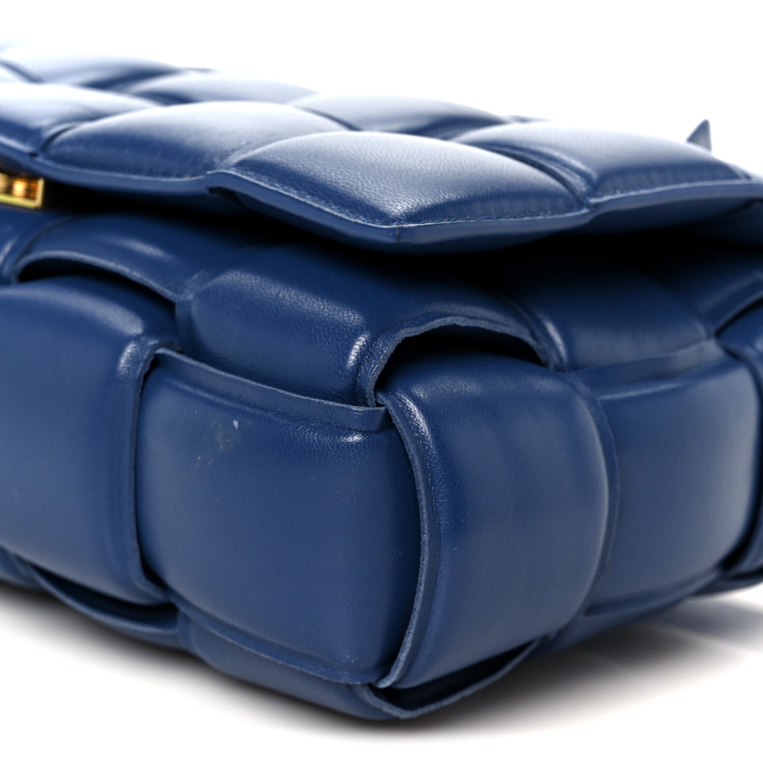 Bottega Veneta Nappa Maxi Intreccio Padded Cassette Crossbody Bag Deep Blue 12 of 12