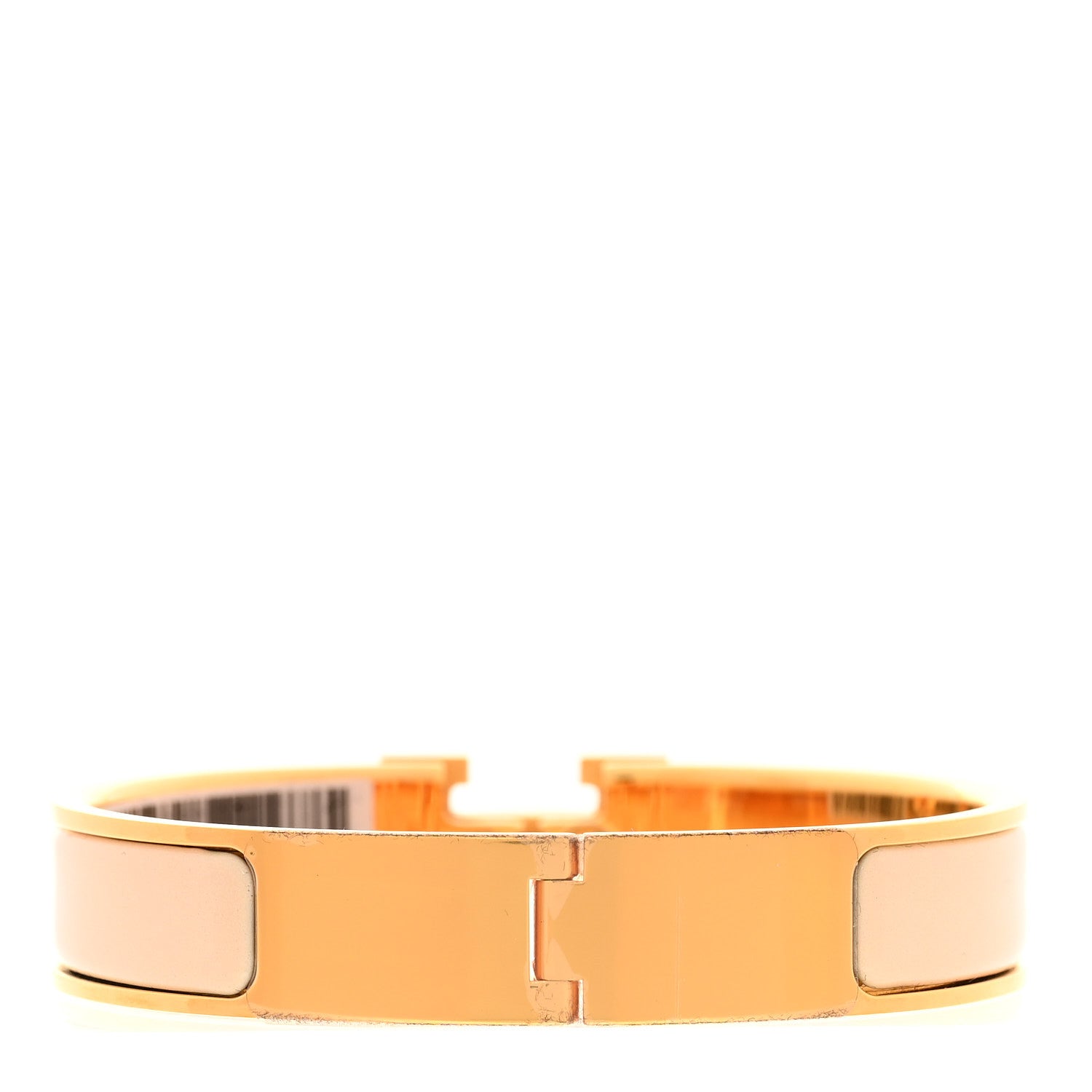 Hermes Enamel Narrow Clic Clac H Bracelet PM Beige Nacre 4 of 4