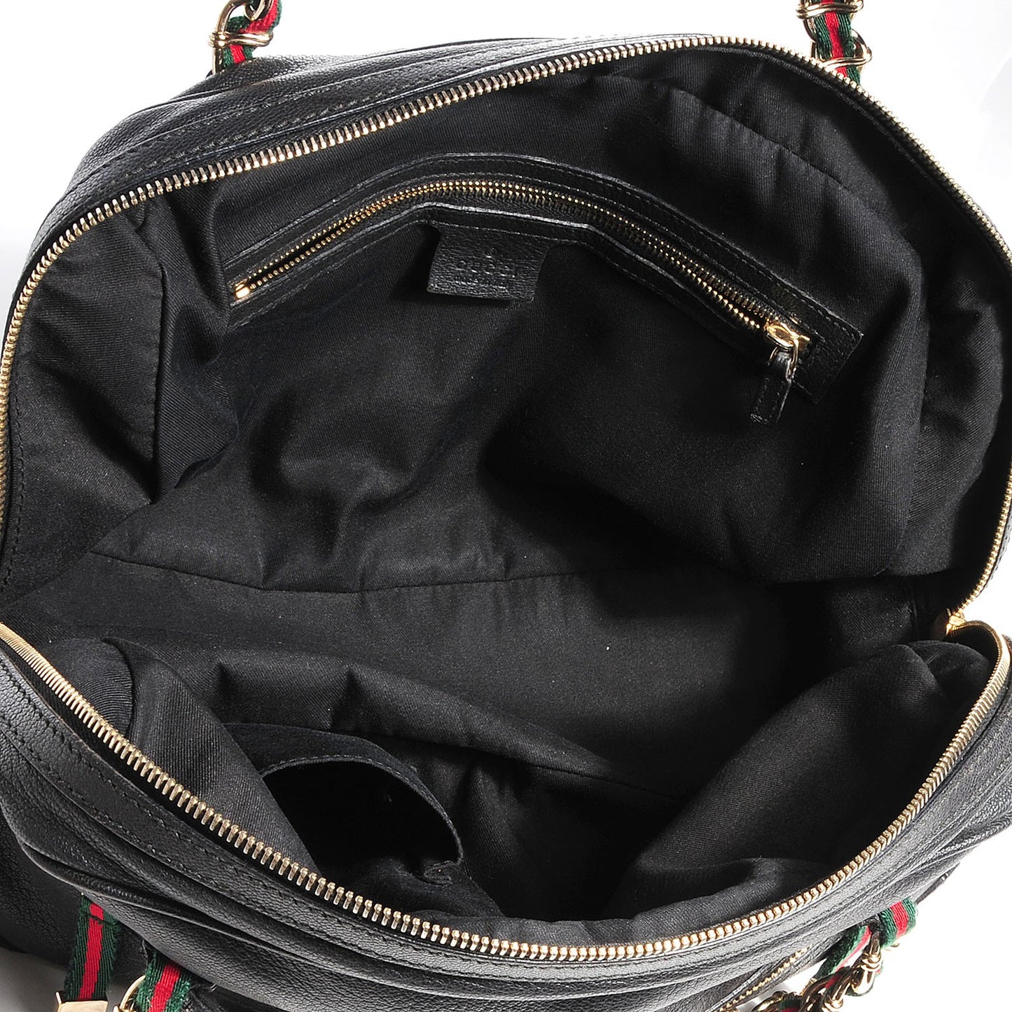 Leather Capri Large Bowler Black