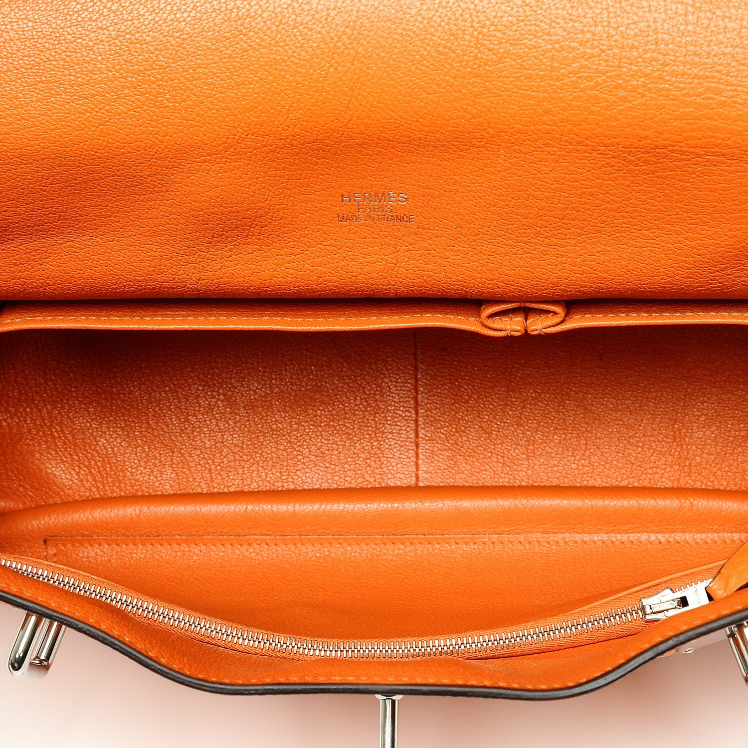 Hermes Taurillon Clemence Jypsiere 34 Orange 5 of 10