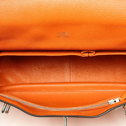 Hermes Taurillon Clemence Jypsiere 34 Orange 5 of 10