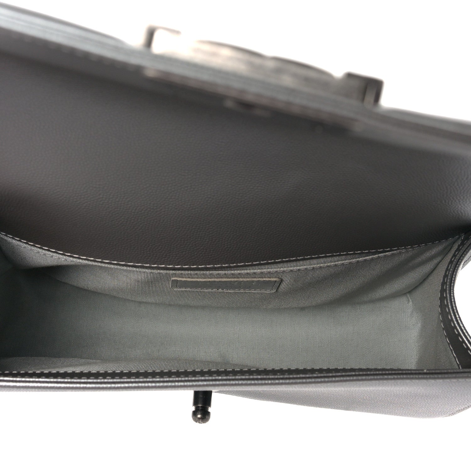 Chanel Metallic Caviar Quilted Medium Boy Flap Silver 5 of 10